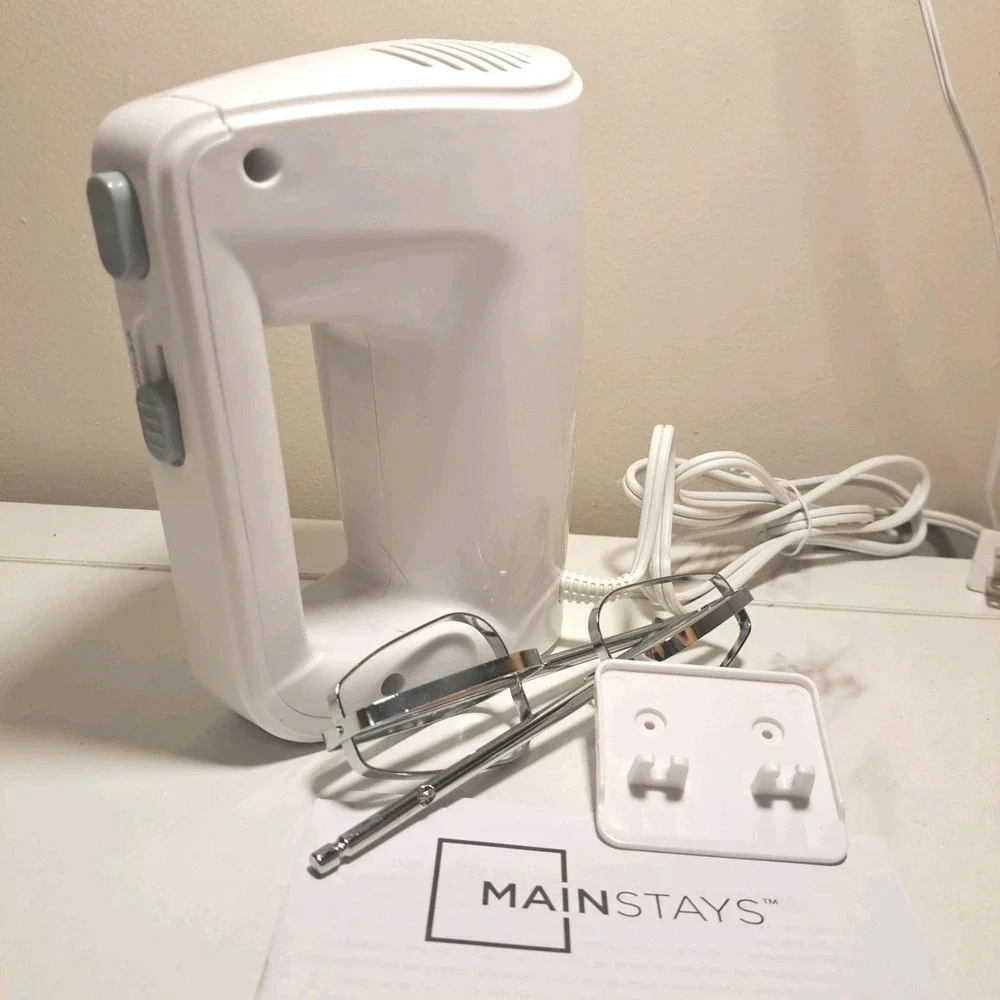 Mainstays 5-Speed Corded Hand Mixer with 2 Beaters Open Box Tested Working!
